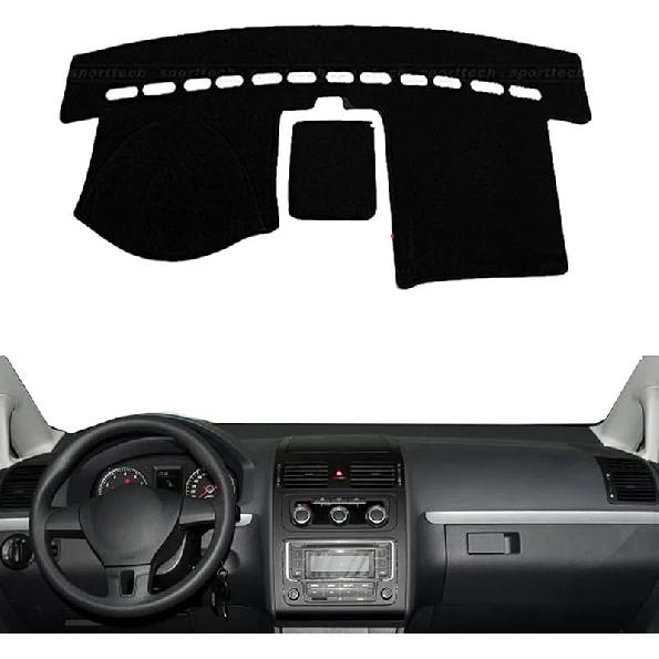 Подходит для Volkswagen VW Touran 2003-2015, Накладка на панель приборов, Черный коврик на панель приборов, Нескользящий коврик на панель, Аксессуары для интерьера автомобиля Lhd Red Edge