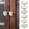 Gold Rim Cabinet Knobs Circular Shape Drawer Knobs Creative Door Knobs  For Kitchen Cabinet