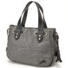 Labagagerie Side Tassel Summer Tote, Medium, B007202, Ivory (33)