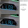 LED Digital Alarm Clock Temperature Week Date Display Timer Brightness Adjustment Electronic Table Clock with Ambient Light