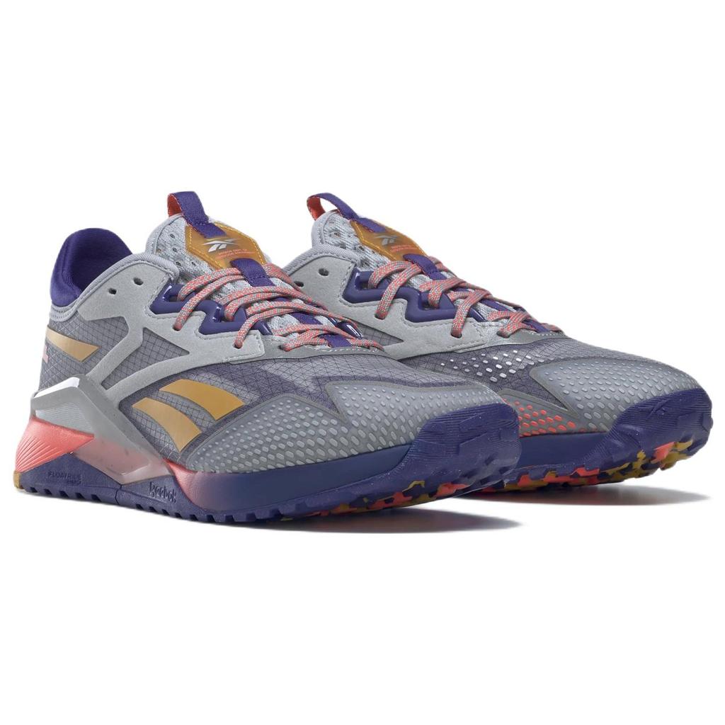 Reebok Nano X2 TR Adventure Grey Bold Purple Unisex Sneakers Pure-Grey-3 Orange-Flare GY8900