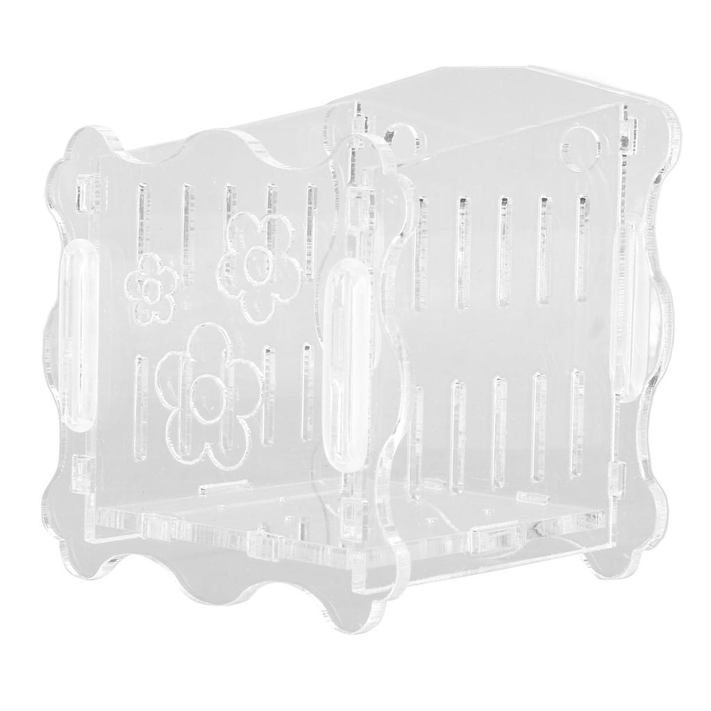 Pflanzbecher Acryl Transparent Durchlässiges Loch Sicher Blumentopf mit Saugnapf für Fische