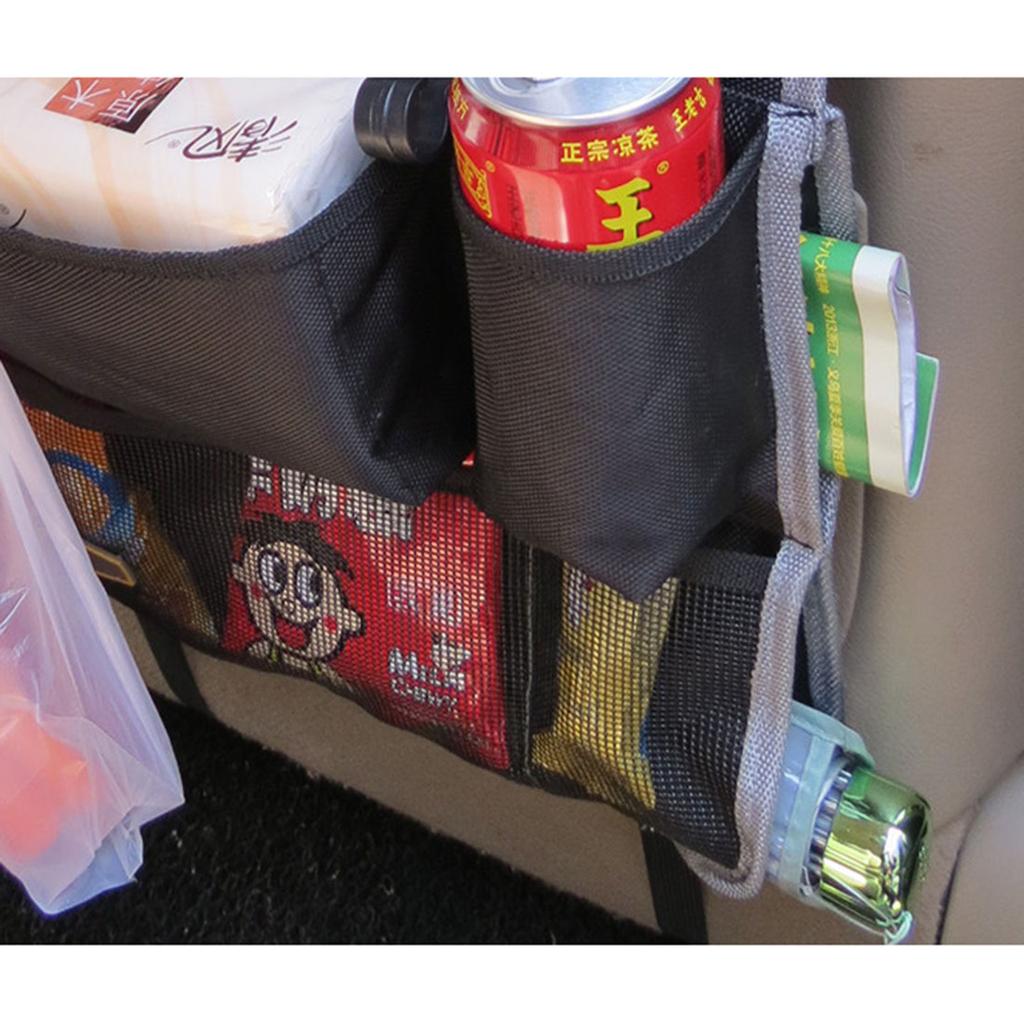Car Seat Back Organizer Multi-Pocket Storage Bag Oxford Cloth Bag Anti-Kick Pad