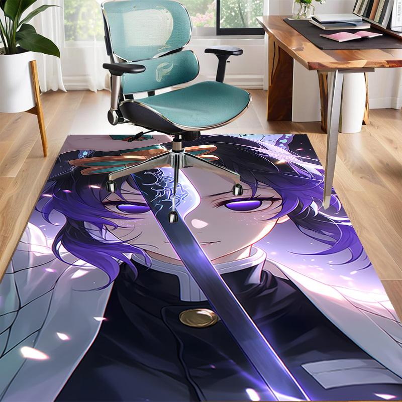 Kochou Shinobu Design Area Rug - Non-Slip, Soft & Cozy Floor Mat for Living Room, Bedroom, Office - Indoor/Outdoor Decorative Carpet