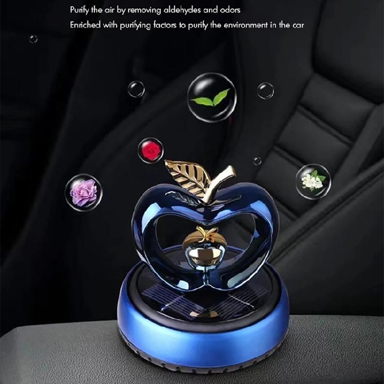 Decoraciones Solares para Salpicadero de Coche Diseños de Corazón Ambientador Solar para Coche con Aroma a Flor de Larga Duración para Vehículos
