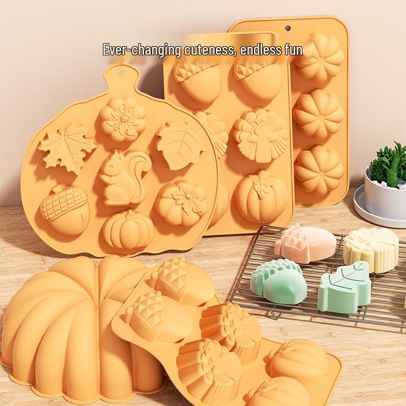 Harvest Festival Pumpkin Silicone Mold for Cake, Soap, and Baking - Halloween Hot Seller