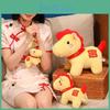Horse Gold Color Plush Toy Animal Doll For New Year Decorations And Kids Gift