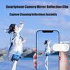 Adjustable Folding HD Glass Mirror W/ Adjustable Angle Smartphone Camera Reflection Clip Kit for Outdoor Travel Photography