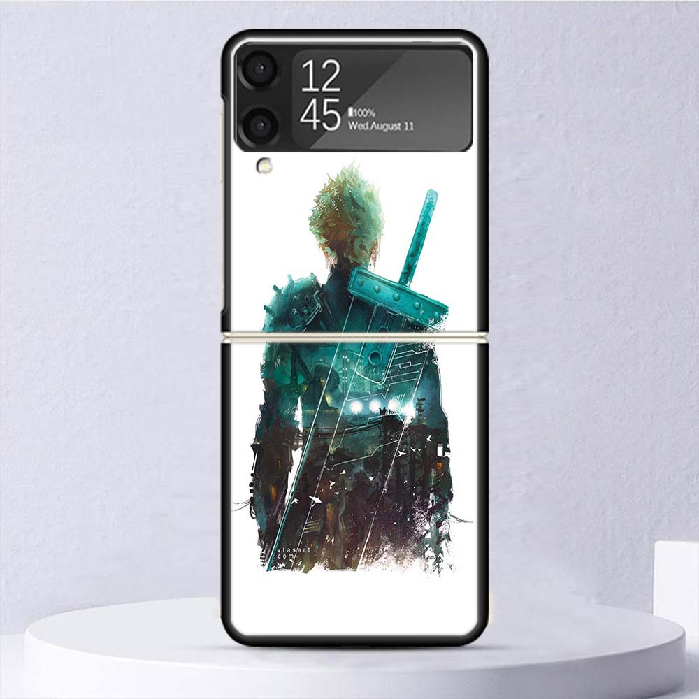 

Final Fantasy Game Shockproof Case For Samsung Galaxy Z Flip 7 6 5 4 3 5G Phone Cover Z Flip3 Flip4 Flip5 Flip6 Flip7 Shell Hard Samsung Z Flip 7
