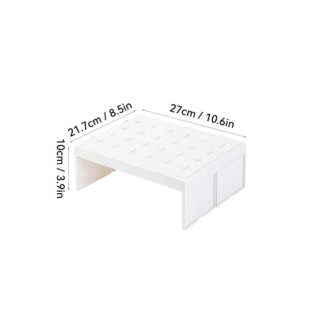 Stapelbart Plastförvaringsställ För Badrumstillbehör Multifunktionella Lagerhyllor Skåpförvaringshållare