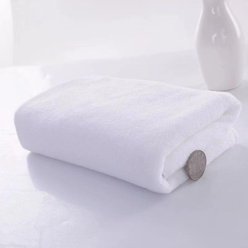 Premium White Cotton Bath Towel for Hotels & Salons - Absorbent & Durable