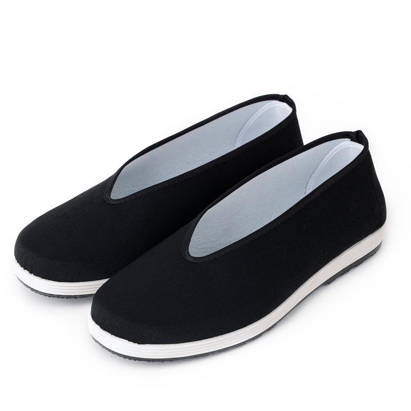 Herren Old Beijing Freizeitstoffschuhe Schwarz - Ideal für Frühling & Herbst, Mittelalterliche & Ältere. Perfekt für gesellschaftliche Veranstaltungen und Kung-Fu-Aufführungen. Size 35 gray