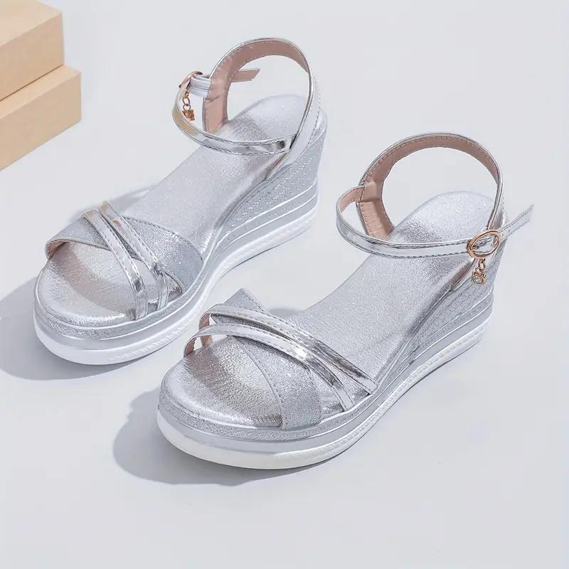 Fashion 2025 New Summer Women Wedges Sandals Fashion Solid Color Shoes for Women High Heels Platform Designer Sandals Zapatos De Mujer