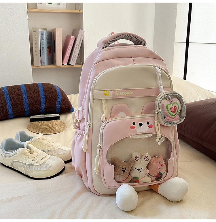 Schoolbag New High-value Japanese Ins Fresh and Sweet Candy-colored Backpack, Lightweight and Large-capacity Backpack for Junior and Senior High