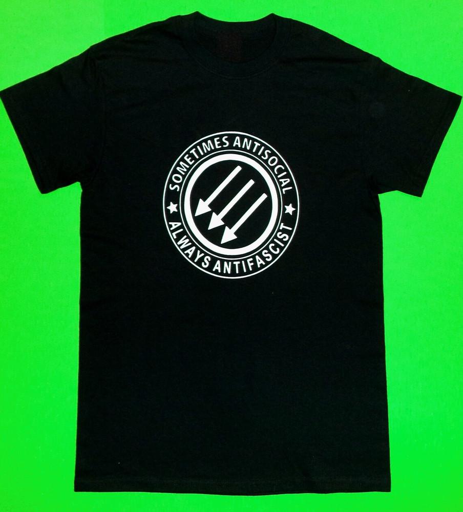 

Sometimes antisocial,Antifa shirt,Anarchy shirt,Punk shirt,Punk UNISEX SHIRT 3XL