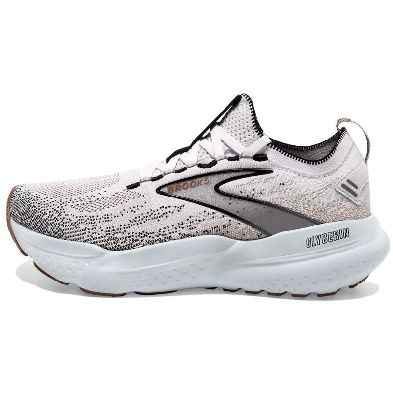 Brooks Glycerin StealthFit 21 White Grey Black Women Sneakers 120410-1B-135