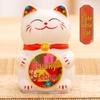 Kreatives süßes Mini-Keramik-Glückskatzen-Ornament für Büro- oder Empfangsanzeige