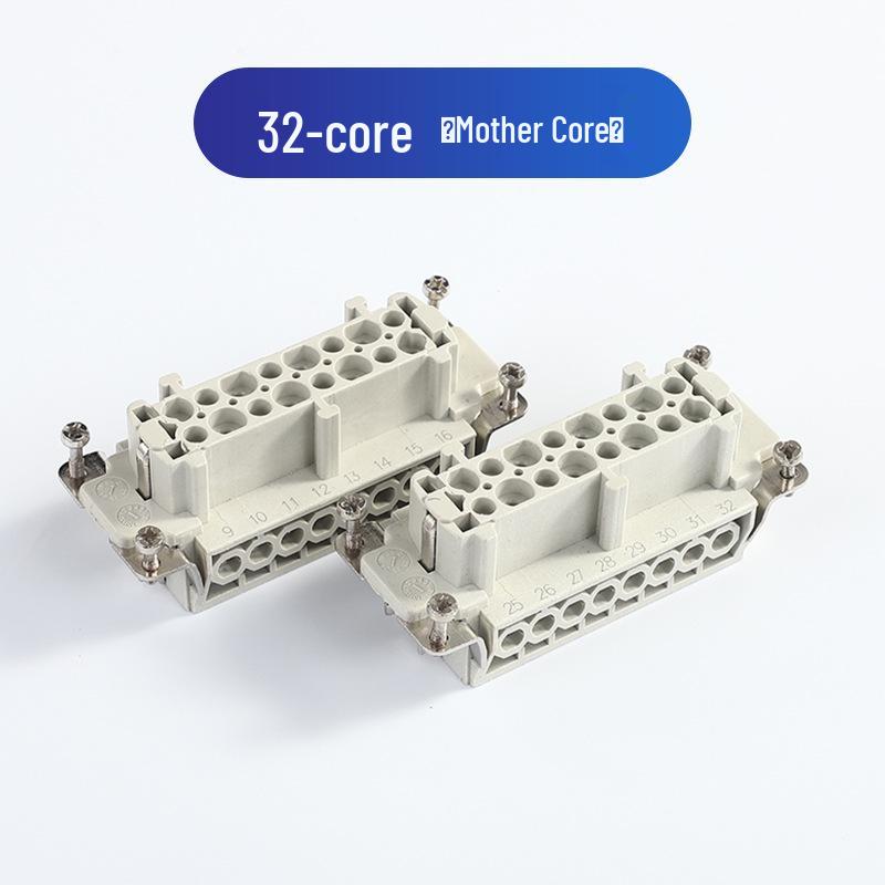 Heavy-Duty Rectangular Aviation Connector Plug & Socket: 6, 10, 16, 24, 32 Pin Options