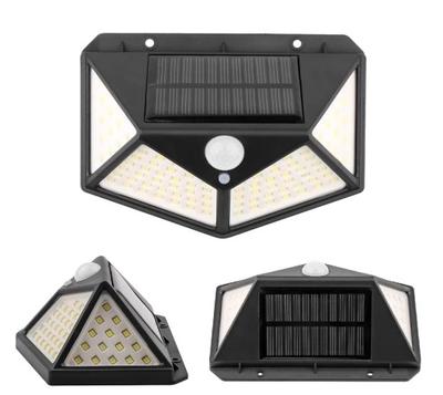 Lampa Solarna Z Czujnikiem Ruchu Zmierzchu Jasna 100 Led Mocna Zewnętrzna