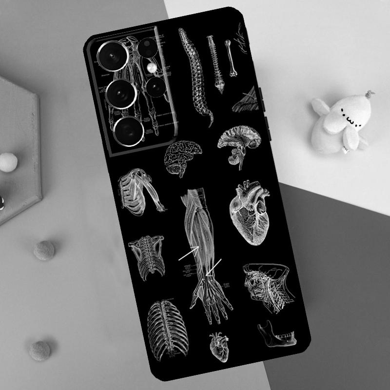 Human Anatomy Back Case For Samsung Galaxy S26 S25 S24 S21 S22 S20 Ultra S10 Plus S23 FE S25 FE Soft Cover