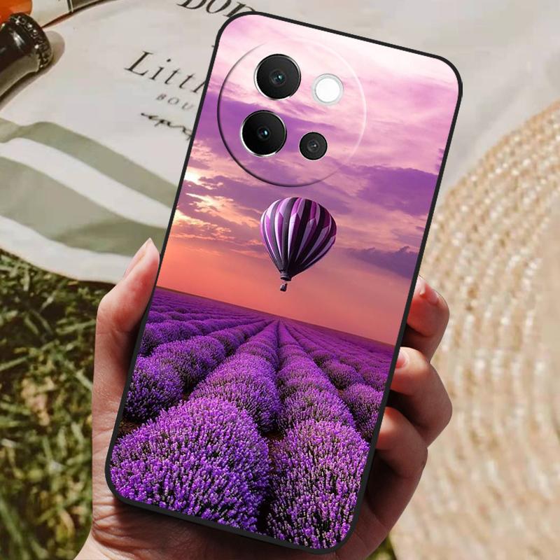 For VIVO V40 Lite 5G Case Soft Silicone Cover Black Bumper TPU For Vivo V40 Lite 5G Phone Cases V40Lite Shockproof Back Covers