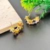 Summer Exaggerated Earrings Women'S High-End Sense C-Shaped Full Diamond Zircon Stud Earrings
