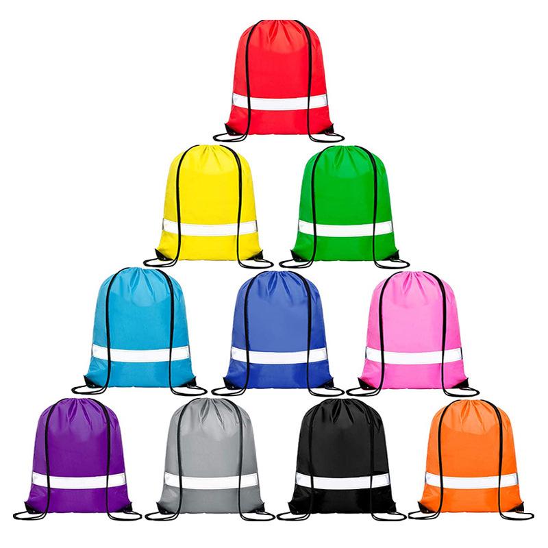 Custom Double Shoulder Polyester Drawstring Backpack for Events or Marathon