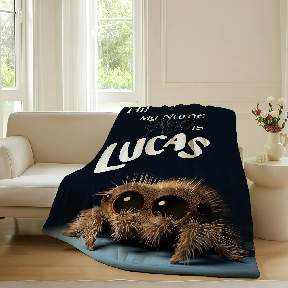 Coperta carina a cartoni animati L-Lucas il R-Ragno per Divano Ufficio Letto Aereo Viaggio Dormire Leggere Rilassarsi Campeggio Morbida e Calda