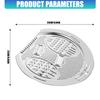 Steel Rice Washer Bowl with Side Drain Holes And Integrated Grater Small Colander for Cleaning Vegetable Bean Kitchen