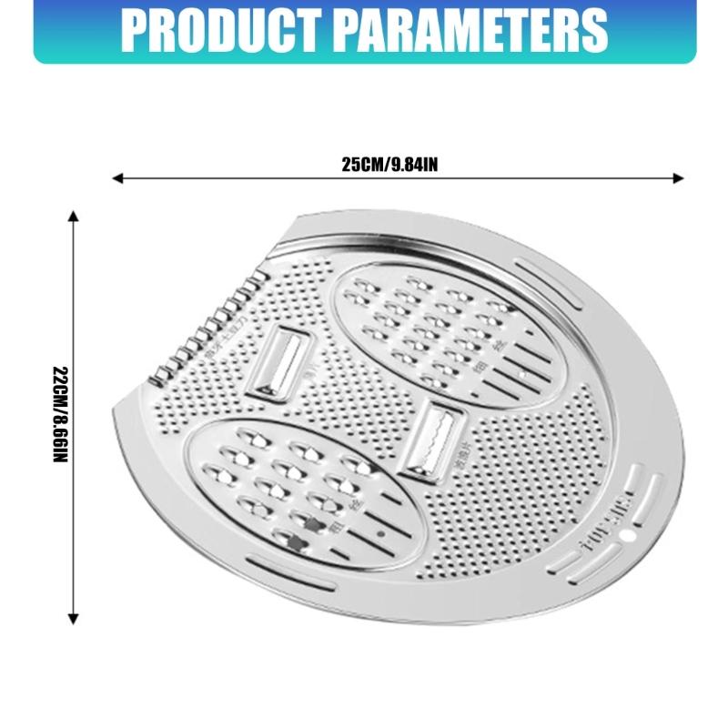 Steel Rice Washer Bowl with Side Drain Holes And Integrated Grater Small Colander for Cleaning Vegetable Bean Kitchen