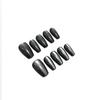 Versatile Black Cat Eye False Nail Stickers - Fashionable & Removable Manicure Wearables
