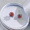 The wind is small and fresh, imitation zircon, full of diamond buds, stud earrings, women's white gold, white gold, zircon inlaid fashion earrings