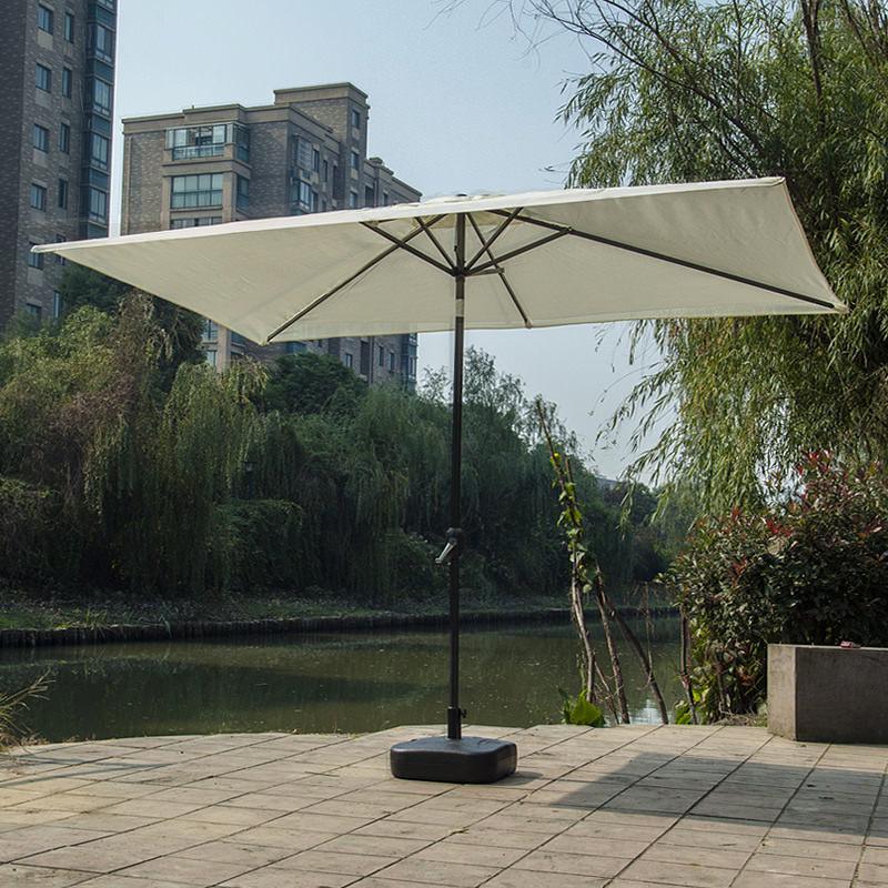 Rectangular 2x3m Outdoor Sun Umbrella - Leisure, Beach, Courtyard, Center Pole