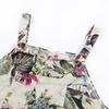 Women Ethnic Style Jumpsuits Summer Overalls Multicolor Square Neck Sleeveless Casual Rompers with Pockets for Girls Playsuit