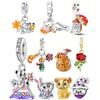 Charm Copper Colors Cute Fox Carousel Bead For Original Bracelet Diy Beads Charms Jewellery Making Gift For Women Styfne