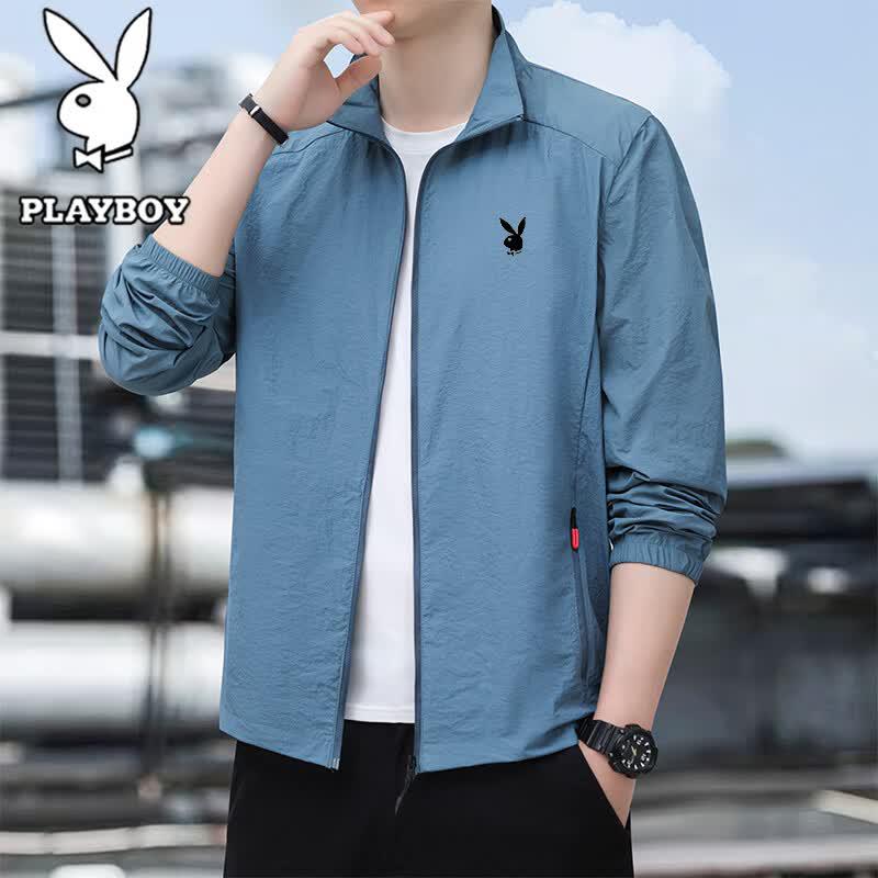 PLAYBOY Men's Stand Collar Sun Protection Jacket