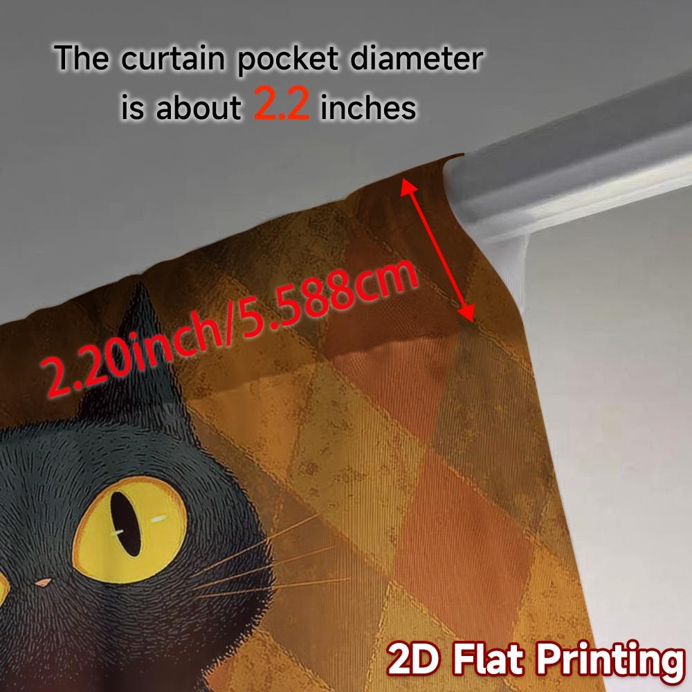 2pcs   2D FLAT PRINTING Curtains (Without Rod) Midnight Brew Modern Curtain Fabric Versatile Durable Polyester Curtains Versatile