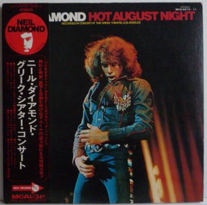 

LP Record NEIL DIAMOND - Hot August Night MCA9210 MCA 1972 Japan Obi Pop Used