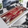 Custom Name Text Mouse Pad Detroit Red Wings Personalized Desk Pad For Work And Gaming