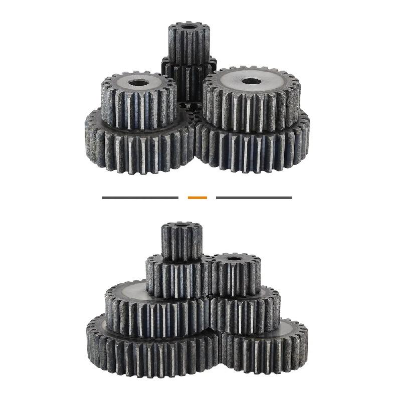 Flat Gear 2M-10/11/12/13/14/15/16/17/18/19/20T SC45# Carbon Steel Cylindrical Gear Height 20 mm High Frequency Quenching Teeth