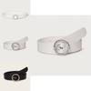 Elegant Pu Waist Belt For Ladies With Alloy Round Closure For Daily Use