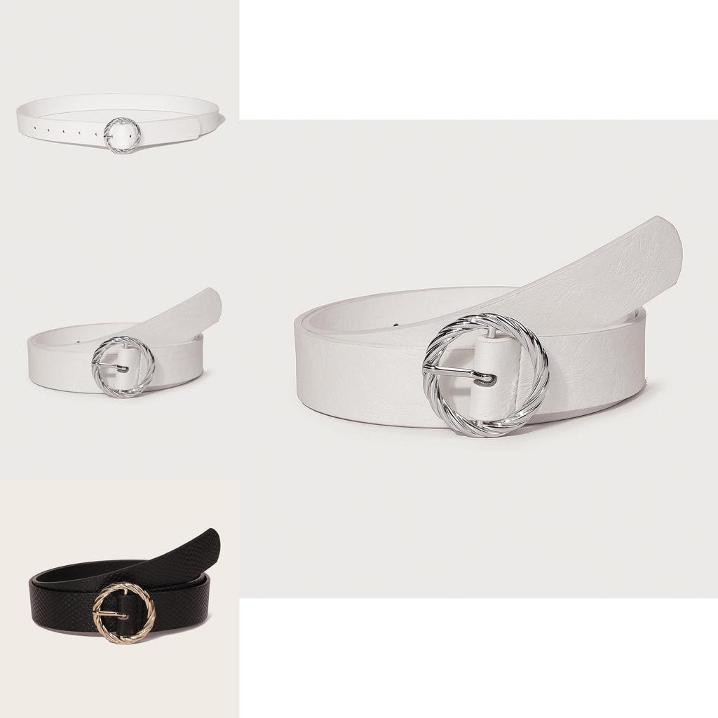 Elegant Pu Waist Belt For Ladies With Alloy Round Closure For Daily Use