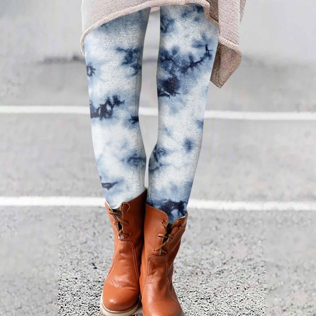 Women's Pants Print Elastic Soft Cotton Leggings Casual Home Pajamas