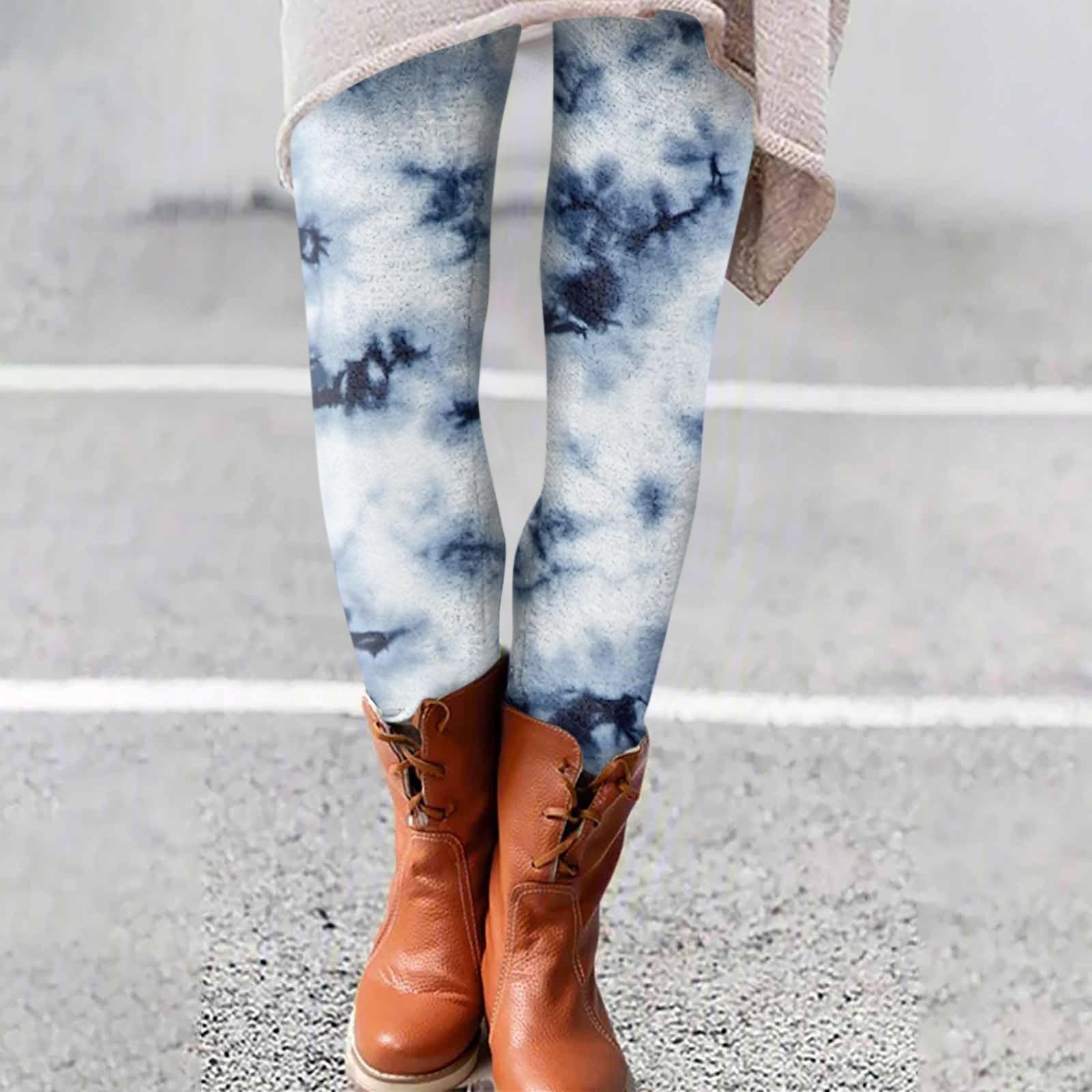 

Женские брюки с принтом, эластичные, мягкие, хлопковые леггинсы, повседневная домашняя пижама L тёмно-синий