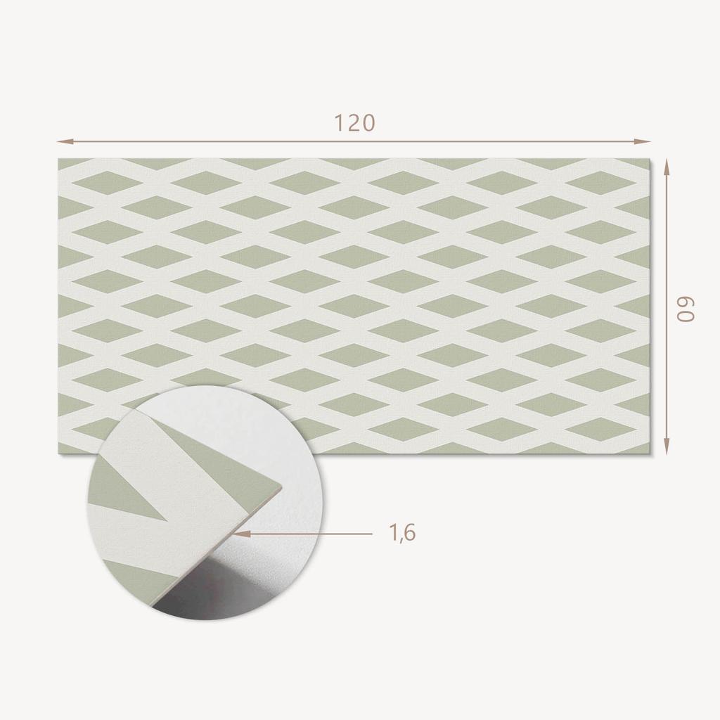 Self-Adhesive Vinyl Home Decor Element 120x60 cm Diamond Grid Pattern