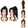 Anime-inspired Black Dead Mule Cosplay Wig Medium Length High-temperature Fiber
