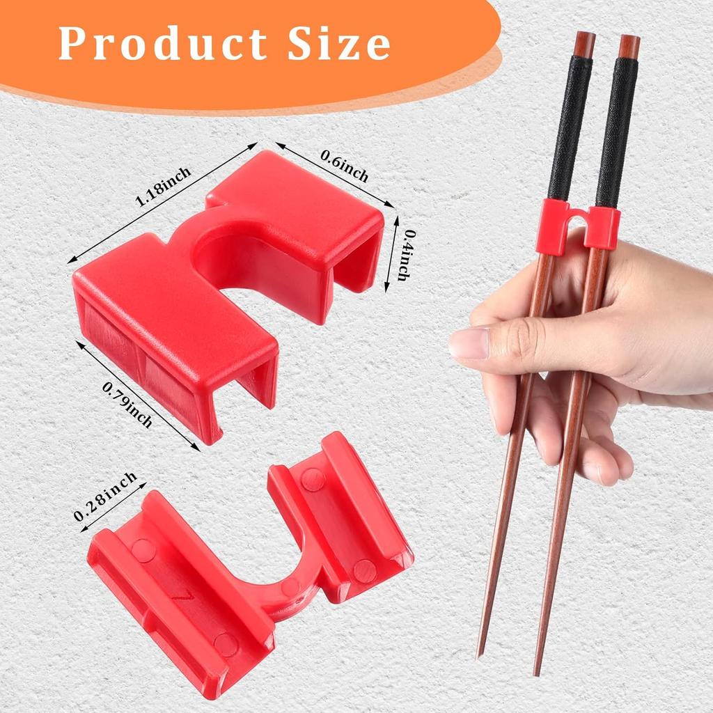 Patelai 5 Pairs Reble Chopstick Helpers Practice Chinese Chop Stick Training Chopsticks for Many Age, Adult, Beginner, Trainers or Learner (Multi