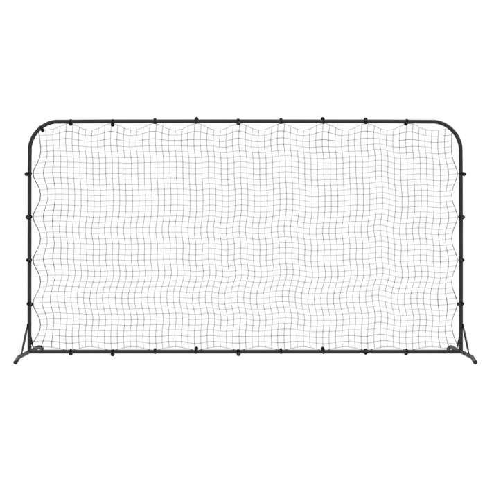 VidaXL Filet de rebond de football noir 366x90x183 cm PEHD, filet, filet de sport, équipement de football, équipement 93762
