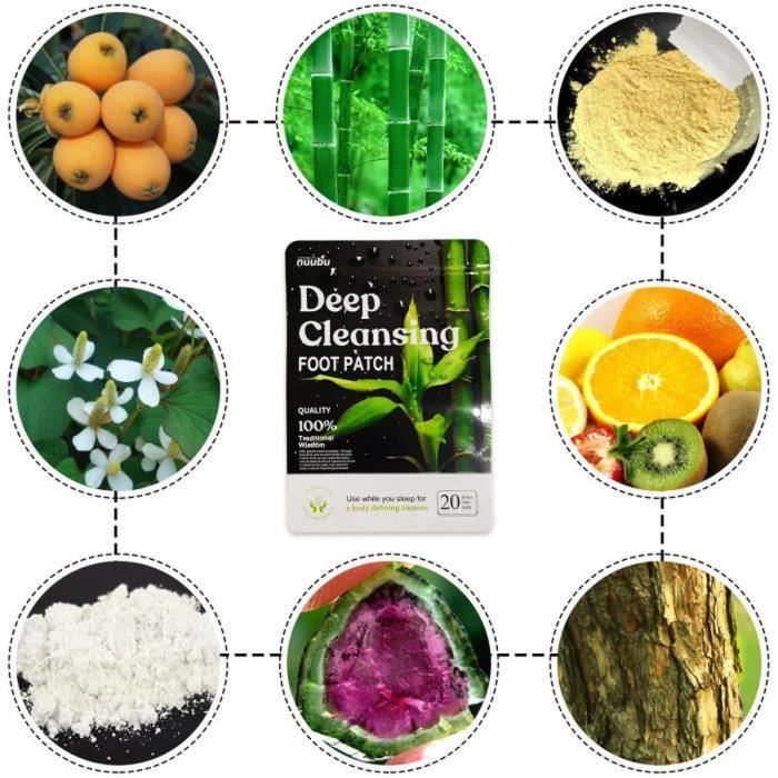 Patchs Detoxifiants - Vinaigre de Bambou - 30PCS - Vegan - Pour Tous Types de Peau