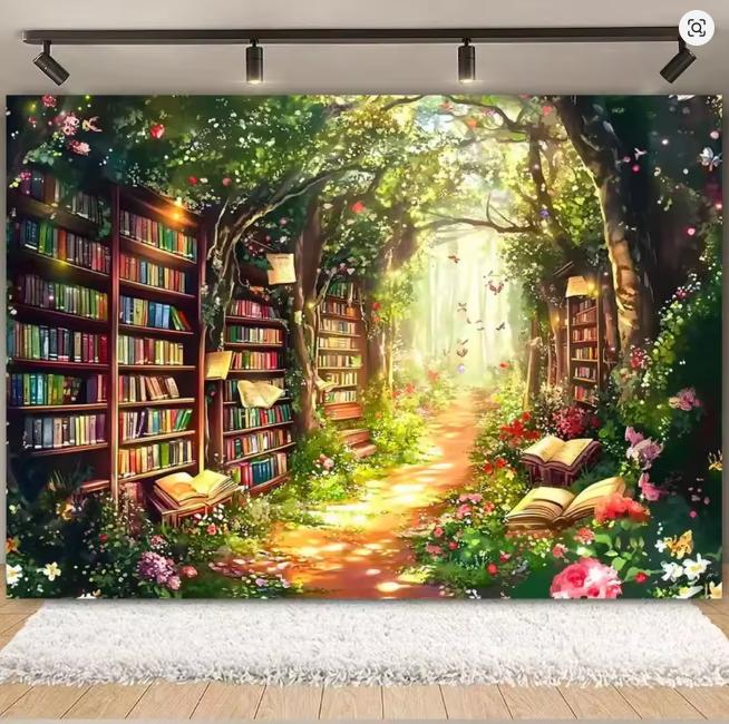 Fantasy Wonderland Jungle Mushroom House Fairy Tale Magic Photography Background Children's Birthday Party Decoration Background